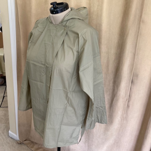 Totes "Body Umbrella" Rain Jacket, Olive/Tan, OSFM - Picture 5 of 14